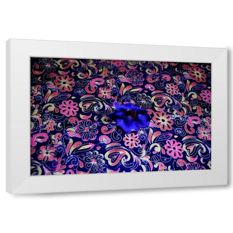 Floral Pond 3 White Modern Wood Framed Art Print by Rauscher, Michel