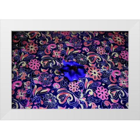 Floral Pond 3 White Modern Wood Framed Art Print by Rauscher, Michel