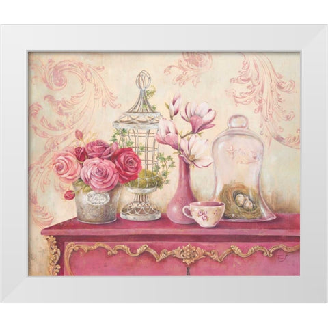 Garden Story White Modern Wood Framed Art Print by Ferri, Stefania