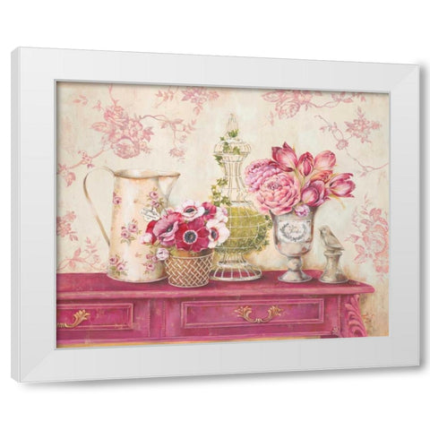 Garden Memory White Modern Wood Framed Art Print by Ferri, Stefania