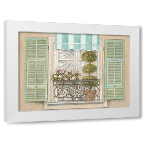 French Shutters 1 White Modern Wood Framed Art Print by Ferri, Stefania