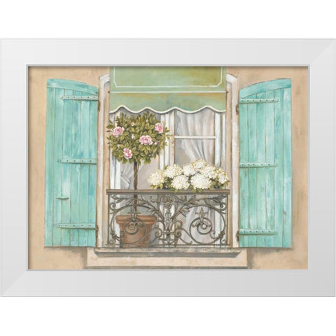 French Shutters 2 White Modern Wood Framed Art Print by Ferri, Stefania