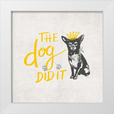 Who Did It? White Modern Wood Framed Art Print by Ferri, Stefania