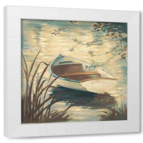 Through The Grasses White Modern Wood Framed Art Print by Romero, Paulo