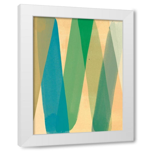 This Way and That White Modern Wood Framed Art Print by Romero, Paulo