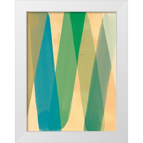 This Way and That White Modern Wood Framed Art Print by Romero, Paulo