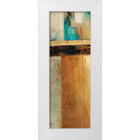Ocaso Ochre I White Modern Wood Framed Art Print by Villarreal Villarreal, Gabriela