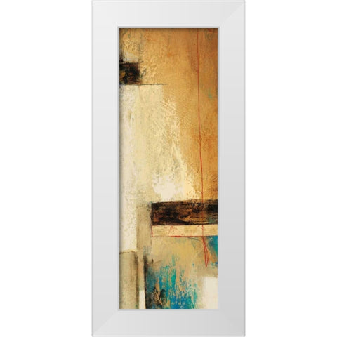 Ocaso Ochre II White Modern Wood Framed Art Print by Villarreal Villarreal, Gabriela