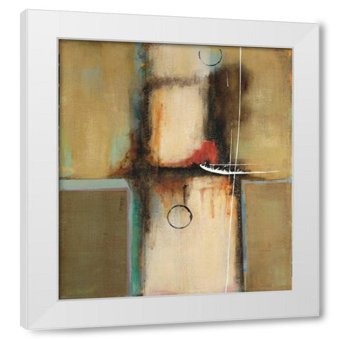 Elemental Thought White Modern Wood Framed Art Print by Villarreal Villarreal, Gabriela
