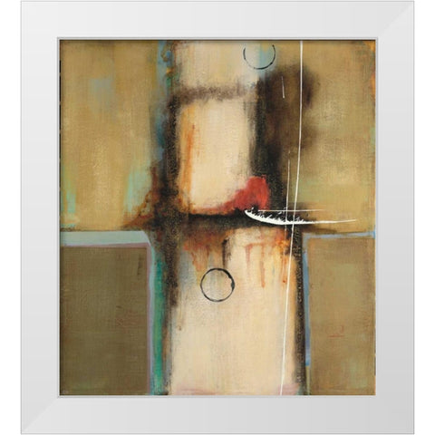Elemental Thought White Modern Wood Framed Art Print by Villarreal Villarreal, Gabriela