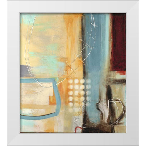 Kinetic Movement White Modern Wood Framed Art Print by Villarreal Villarreal, Gabriela