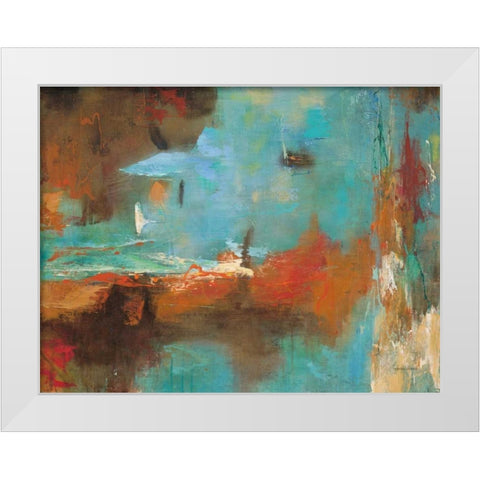 Seaside Rhythm 1 White Modern Wood Framed Art Print by Villarreal Villarreal, Gabriela