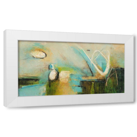 Chartreuse Tale 2 White Modern Wood Framed Art Print by Villarreal Villarreal, Gabriela