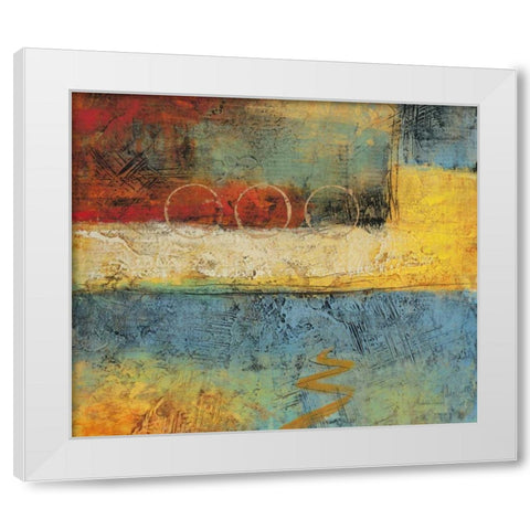 Linear Yellow 2 White Modern Wood Framed Art Print by Villarreal Villarreal, Gabriela