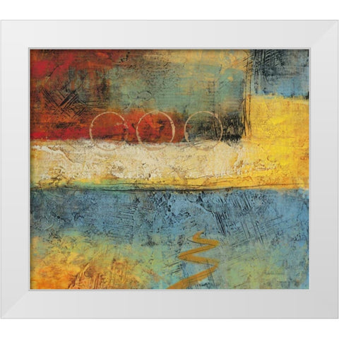 Linear Yellow 2 White Modern Wood Framed Art Print by Villarreal Villarreal, Gabriela
