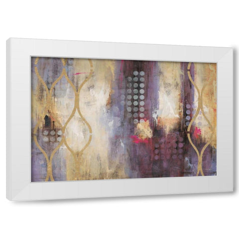 Golden Prisms White Modern Wood Framed Art Print by Villarreal Villarreal, Gabriela