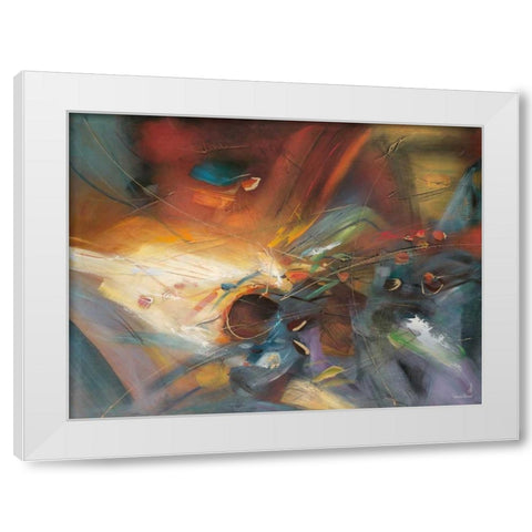 Continuo White Modern Wood Framed Art Print by Villarreal