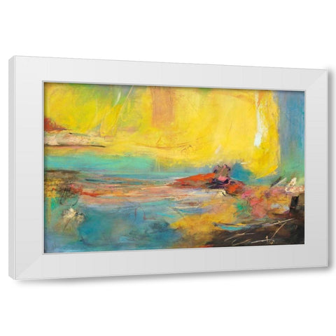 Bambalinas White Modern Wood Framed Art Print by Villarreal