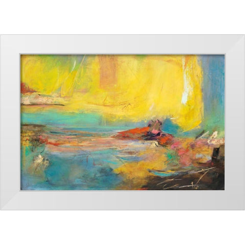 Bambalinas White Modern Wood Framed Art Print by Villarreal