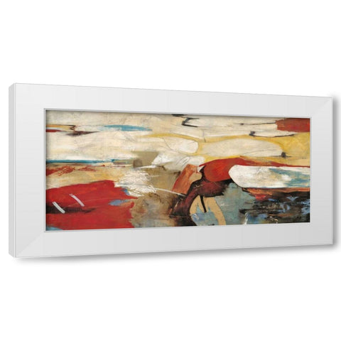 Latitudes White Modern Wood Framed Art Print by Villareal Villareal, Gabriella