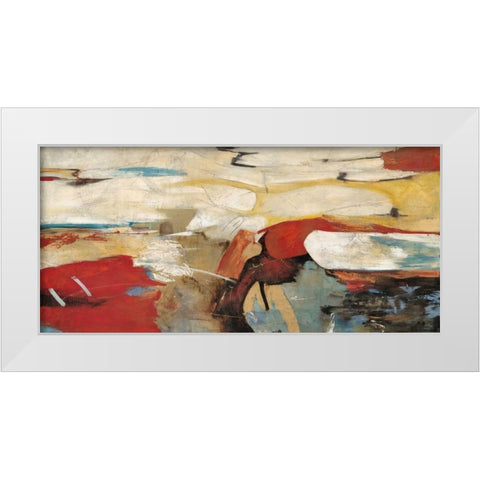 Latitudes White Modern Wood Framed Art Print by Villareal Villareal, Gabriella