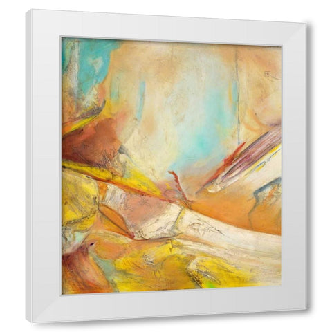 Shifting Slope White Modern Wood Framed Art Print by Villarreal Villarreal, Gabriela