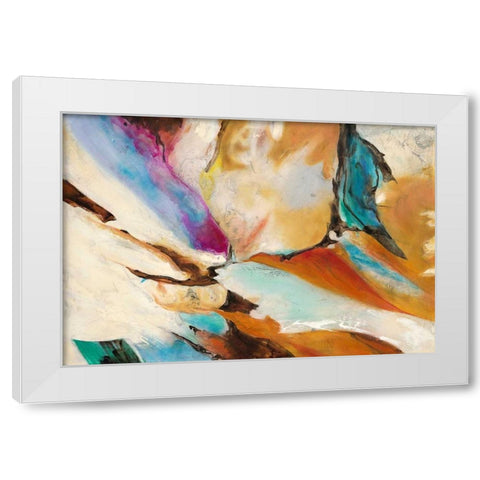 Northern Lights White Modern Wood Framed Art Print by Villarreal Villarreal, Gabriela