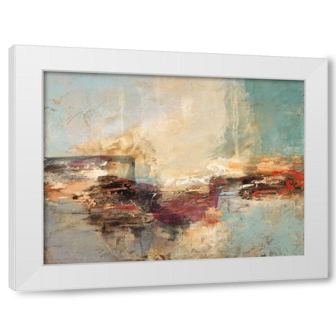 Stratum 2 White Modern Wood Framed Art Print by Villarreal Villarreal, Gabriela