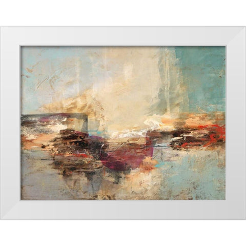 Stratum 2 White Modern Wood Framed Art Print by Villarreal Villarreal, Gabriela