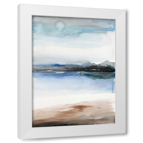 Flow 1 White Modern Wood Framed Art Print by Gold, Lora
