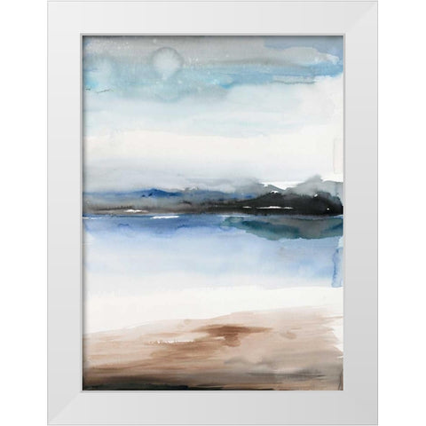 Flow 1 White Modern Wood Framed Art Print by Gold, Lora