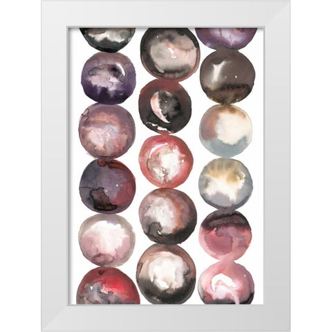 River Stones White Modern Wood Framed Art Print by Gold, Lora