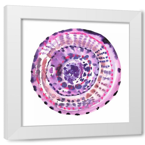 Happy Mandala 2 White Modern Wood Framed Art Print by Gold, Lora