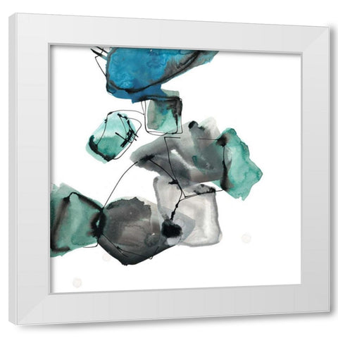 Geometric Expressions 1 White Modern Wood Framed Art Print by Gold, Lora