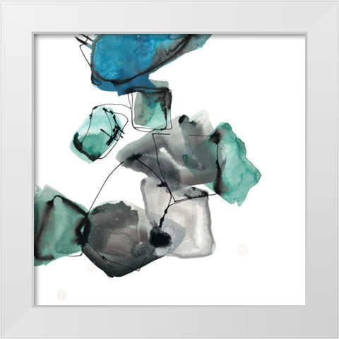 Geometric Expressions 1 White Modern Wood Framed Art Print by Gold, Lora