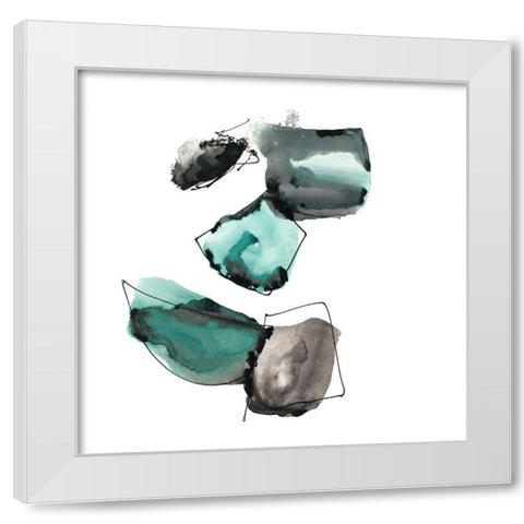 Geometric Expressions 2 White Modern Wood Framed Art Print by Gold, Lora