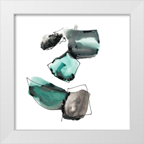 Geometric Expressions 2 White Modern Wood Framed Art Print by Gold, Lora