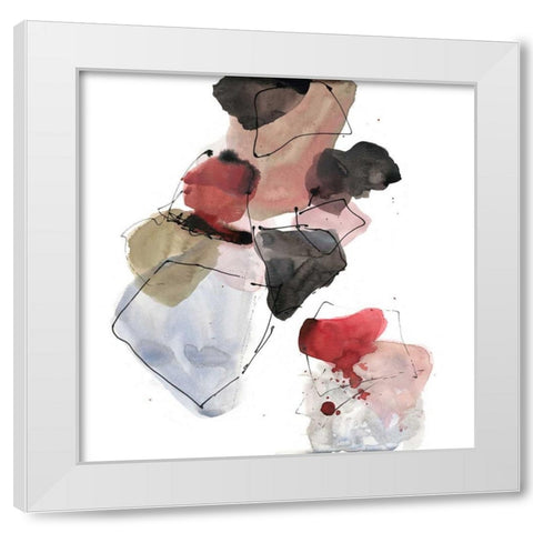 Gestural Geometrics 1 White Modern Wood Framed Art Print by Gold, Lora