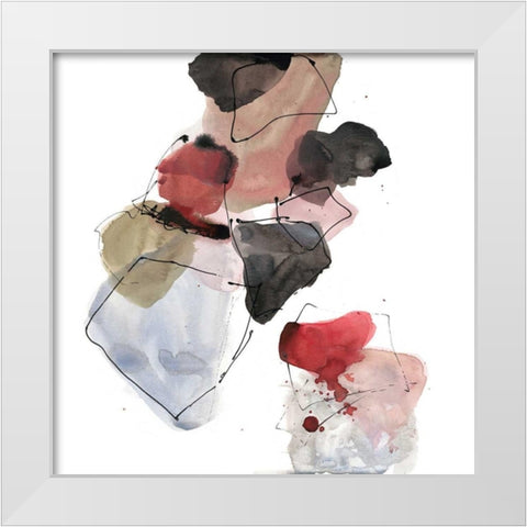 Gestural Geometrics 1 White Modern Wood Framed Art Print by Gold, Lora