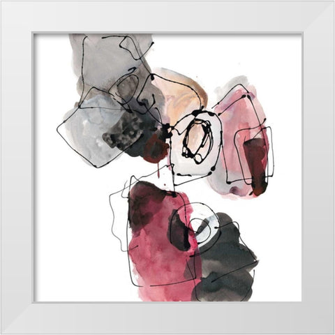 Gestural Geometrics 2 White Modern Wood Framed Art Print by Gold, Lora