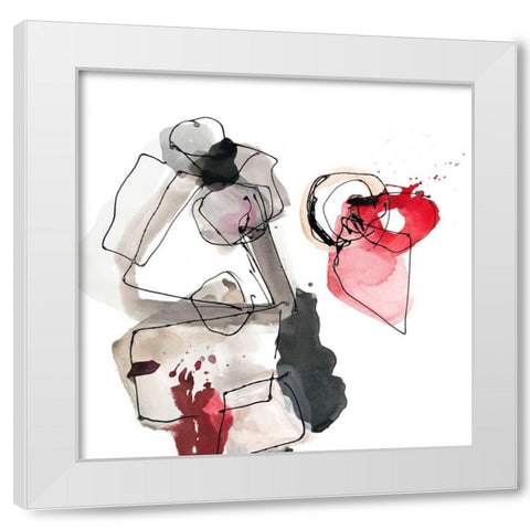 Gestural Geometrics 3 White Modern Wood Framed Art Print by Gold, Lora