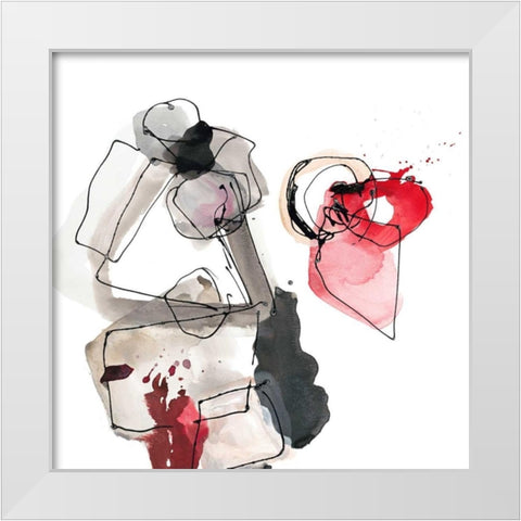 Gestural Geometrics 3 White Modern Wood Framed Art Print by Gold, Lora