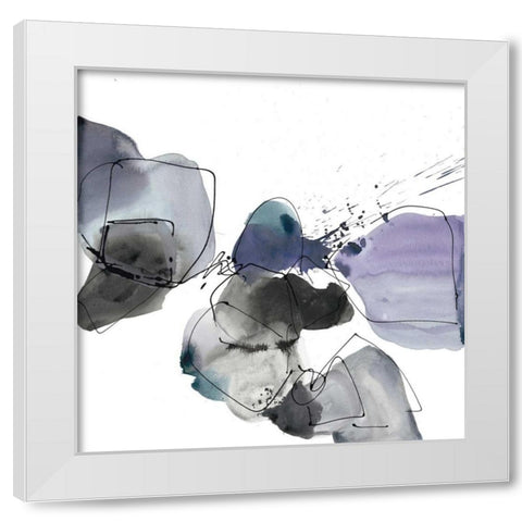 Liquid Stone 1 White Modern Wood Framed Art Print by Gold, Lora