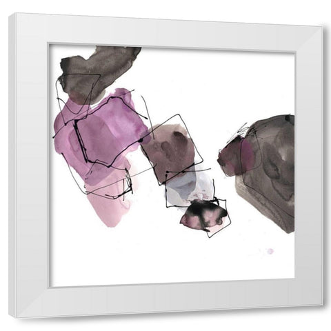 Liquid Stone 2 White Modern Wood Framed Art Print by Gold, Lora