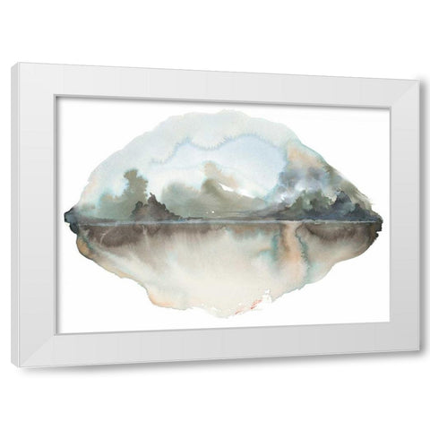 Dreamy Landscape White Modern Wood Framed Art Print by Gold, Lora