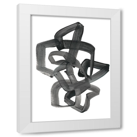Expression 1 White Modern Wood Framed Art Print by Gold, Lora