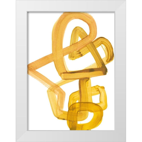 Gestural Brush 2 White Modern Wood Framed Art Print by Gold, Lora
