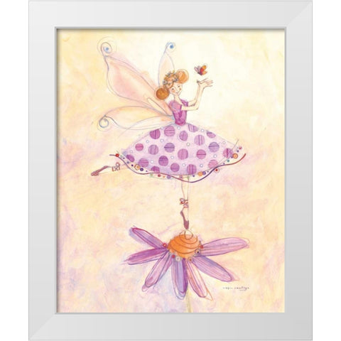 Penelope Petal White Modern Wood Framed Art Print by Rawlings, Robin