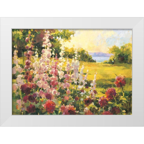 Ocean Vista White Modern Wood Framed Art Print by Grant, Kay