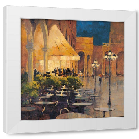 Evening Serenade White Modern Wood Framed Art Print by Grant, Kay
